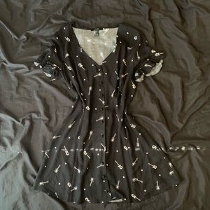 Button Down Mini Dress